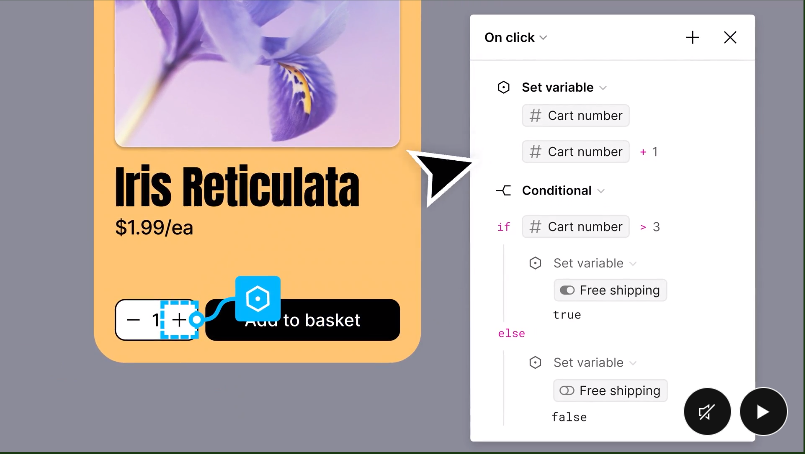 La possibilité d’entrer des conditions en prototypage