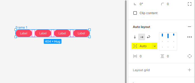 Changement de place de l’option « auto » dans l’auto-layout
