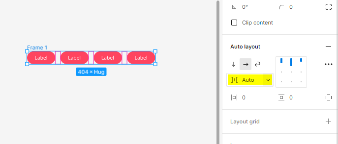 Changement de place de l’option « auto » dans l’auto-layout