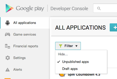 Developer console google play