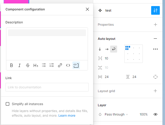 Documentation des composants avant la Config Figma 2023