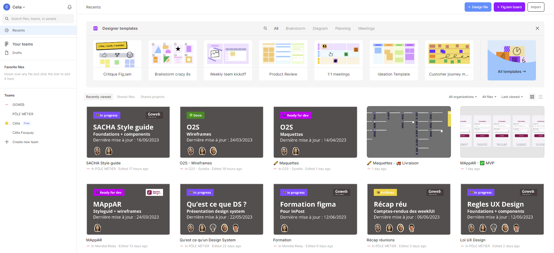 Navigateur de fichiers après la Config Figma 2023 © Goweb